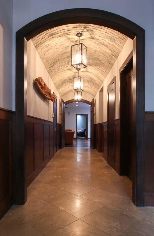 Hallway - transitional hallway idea in Chicago