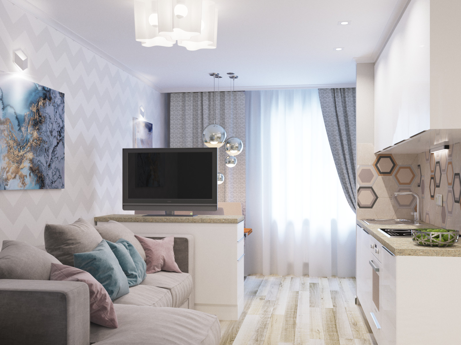 Гостиная-кухня