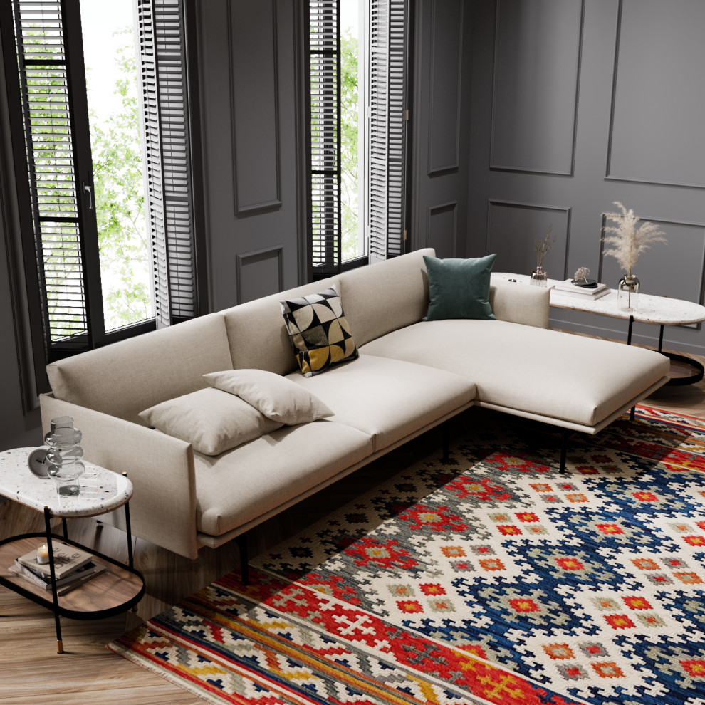 Красивая гостиная в стиле скандик