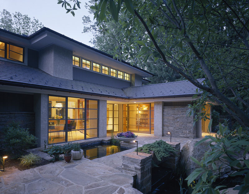 Glass & Stone Contemporary Traditional Exterior Atlanta by Group3
