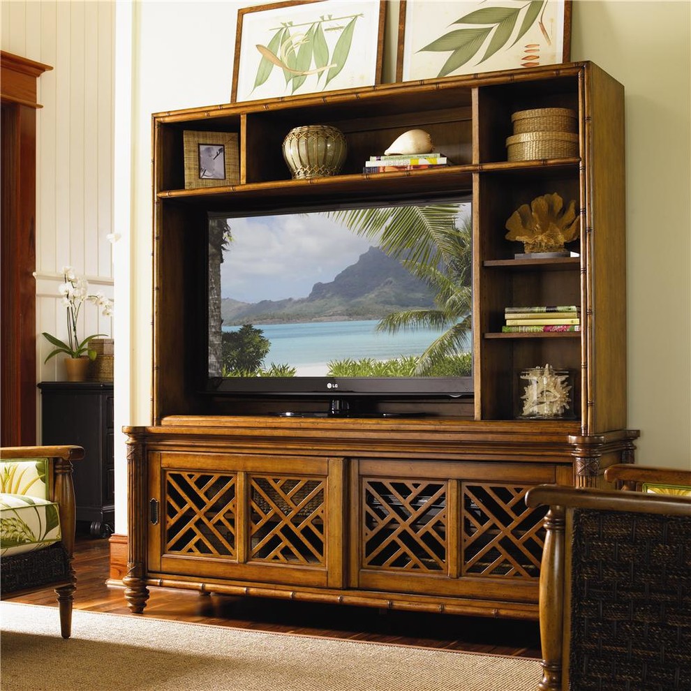 Island Estate Nevis Media Console & Hutch Entertainment Unit Tropical
