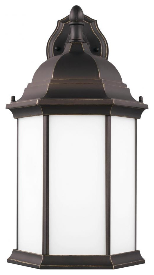 Large One Light Downlight Outdoor Wall Lantern by Generation Lighting - Seagull