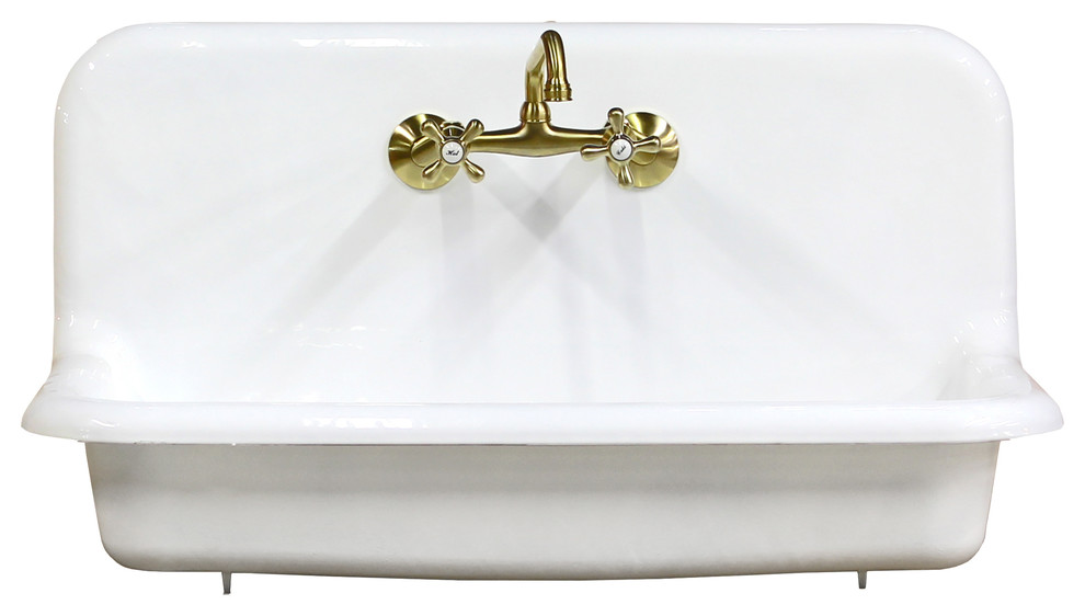 vintage double basin wall mount kitchen sink