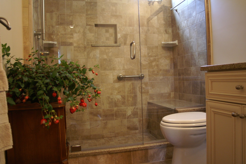 This is an example of a transitional bathroom in Boston.