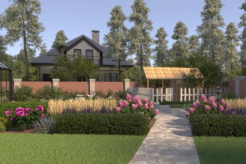 Декоративный огород с теплицей и курятником