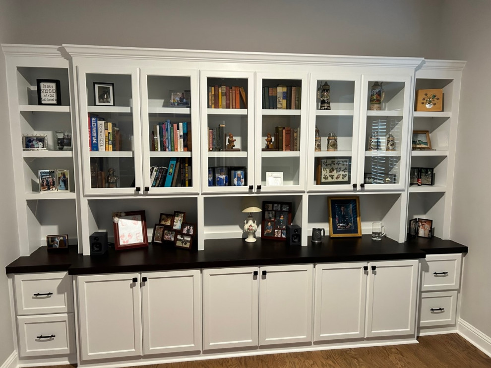 Office Wall with Glass Doors Contemporary Home Office