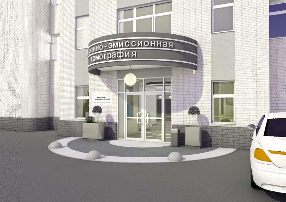 Интерьеры входных групп корпуса ПЭТ-Институт мозга человека им. Н.П. Бехтеревой