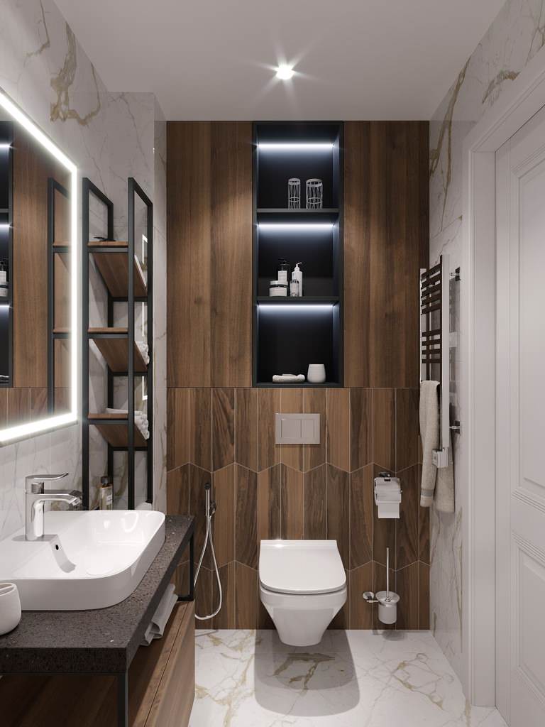 Дизайн интерьера квартиры в современном стиле в ЖК «Царская столица», 107 кв.м.