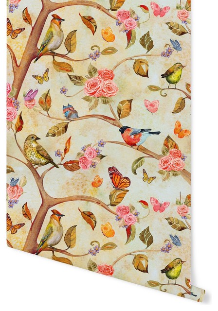 Removable Wallpaper, Woodland, Peel & Stick Self Adhesive
