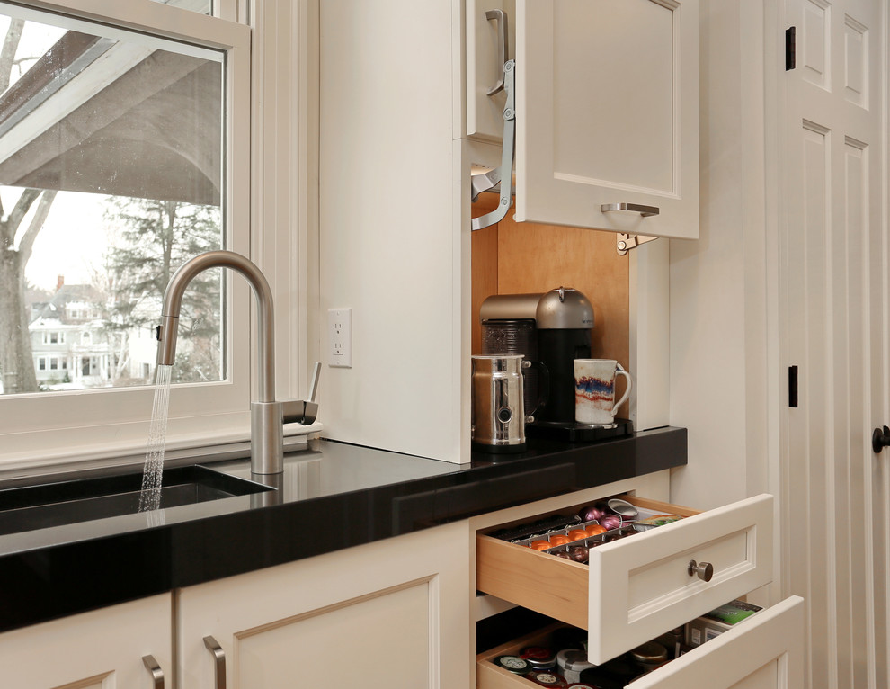 Transitional kitchen photo in Boston
