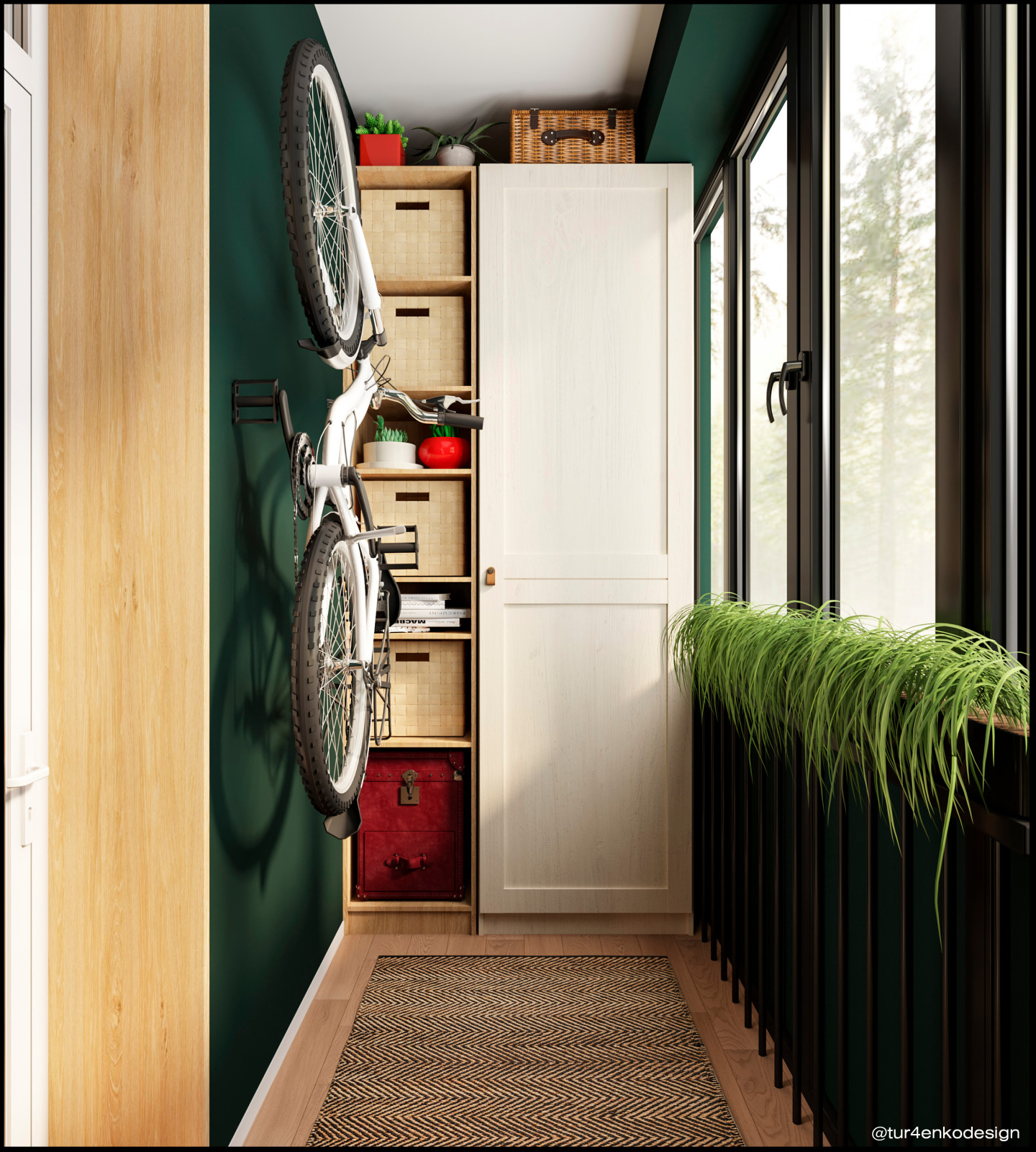 Дизайн 3хкомнатной квартиры в ЖК "Лесопарковый"