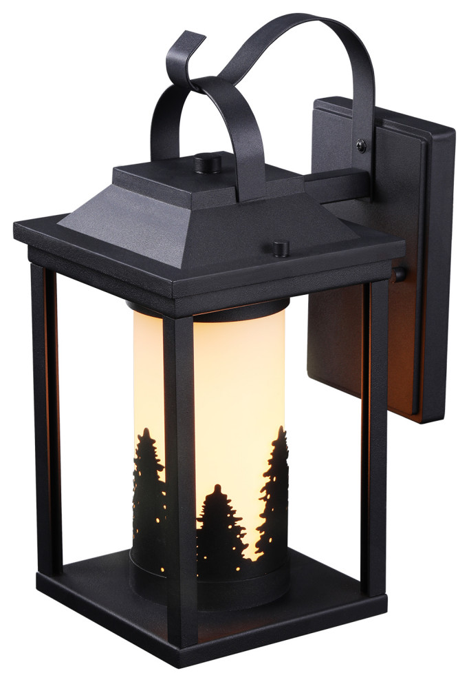 Exterior Wall Lights, Cottage Style, Max 60W E26 Base, Black - Traditional - Outdoor Wall Lights ...