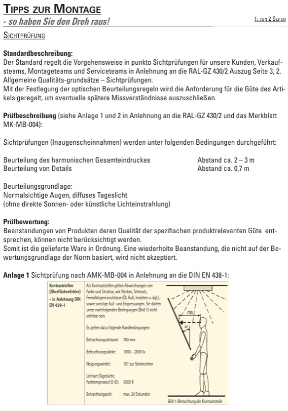 Sichtprüfung