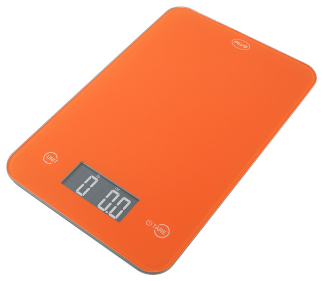 Amw Glass Kitchen Scale 5kgx1g Orange Contemporary Amw Glass Kitchen Scale 5kgx1g Orange Contemporary Scales By American Weigh Inc