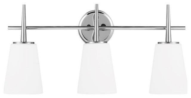 Sea Gull Driscoll 3-Light Wall/Bath Light 4440403-05, Chrome