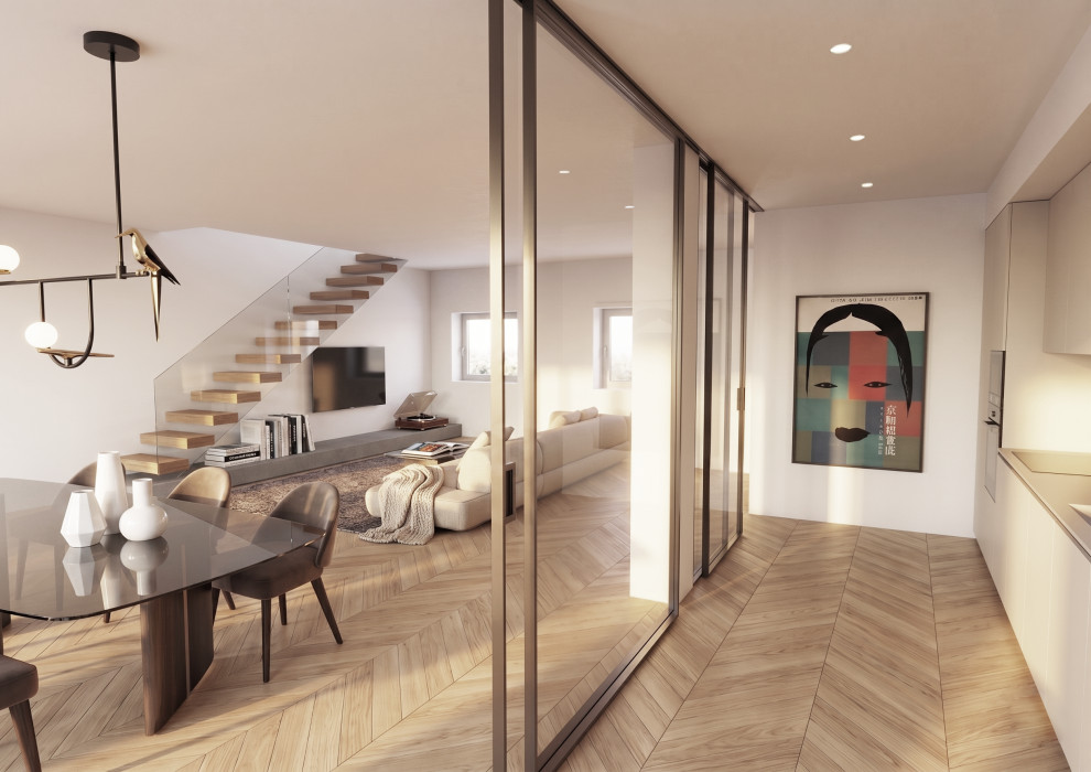 Progettazione Interni Attico 165 mq + lastrico solare 150 mq Milano
