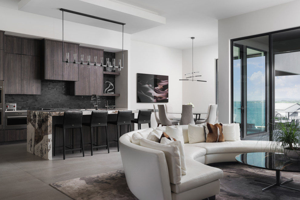 Inspiration for a transitional living room remodel in Austin