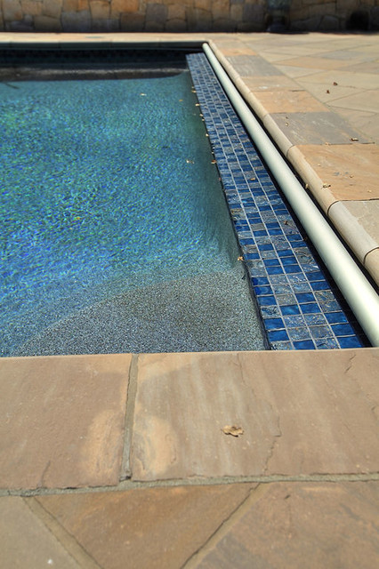 Steel Blue Iridescent Waterline Pool - Contemporary - Pool - Other - by