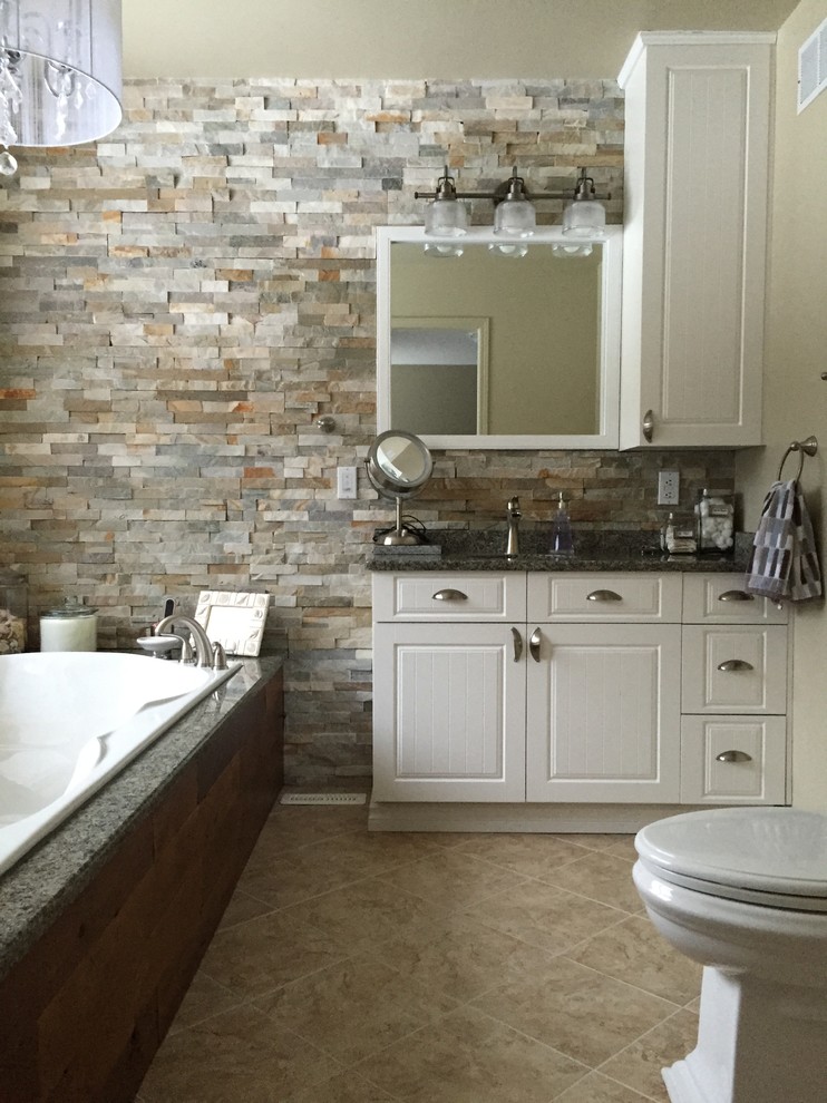 Example of a mid-sized mountain style bathroom design in Toronto