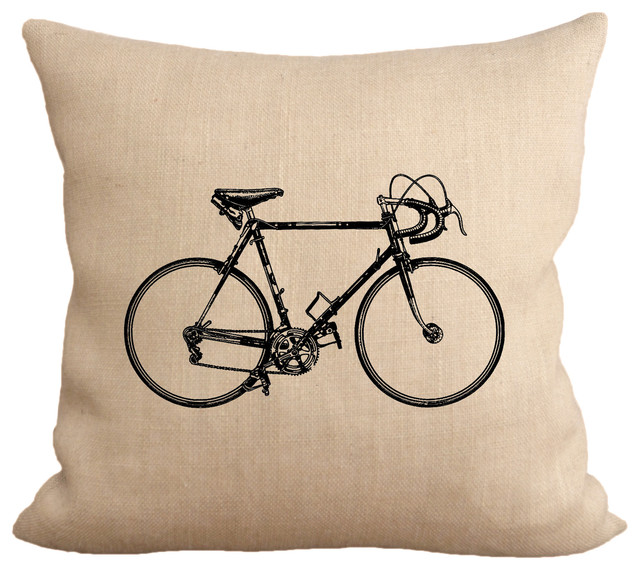 Vintage 1940s Racing Bicycle Pillow