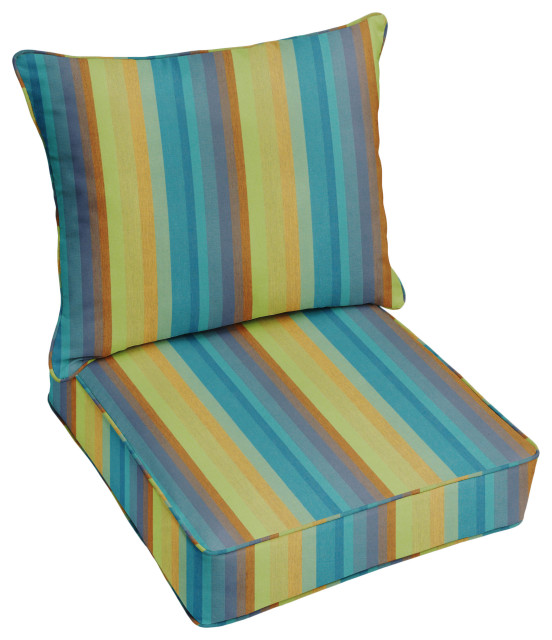 Sunbrella Astoria Lagoon Outdoor Deep Seating Pillow and Cushion Set