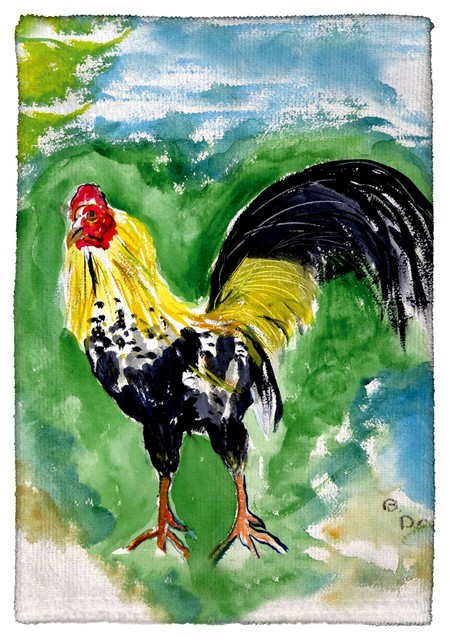 Bantam Rooster Kitchen Towel - Two Sets of Two (4 Total)