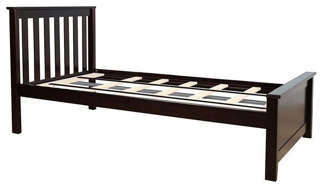 Transitional Twin Bed Pine Wood Frame, Twin Bed Headboard And Footboard Plans With Dimensions