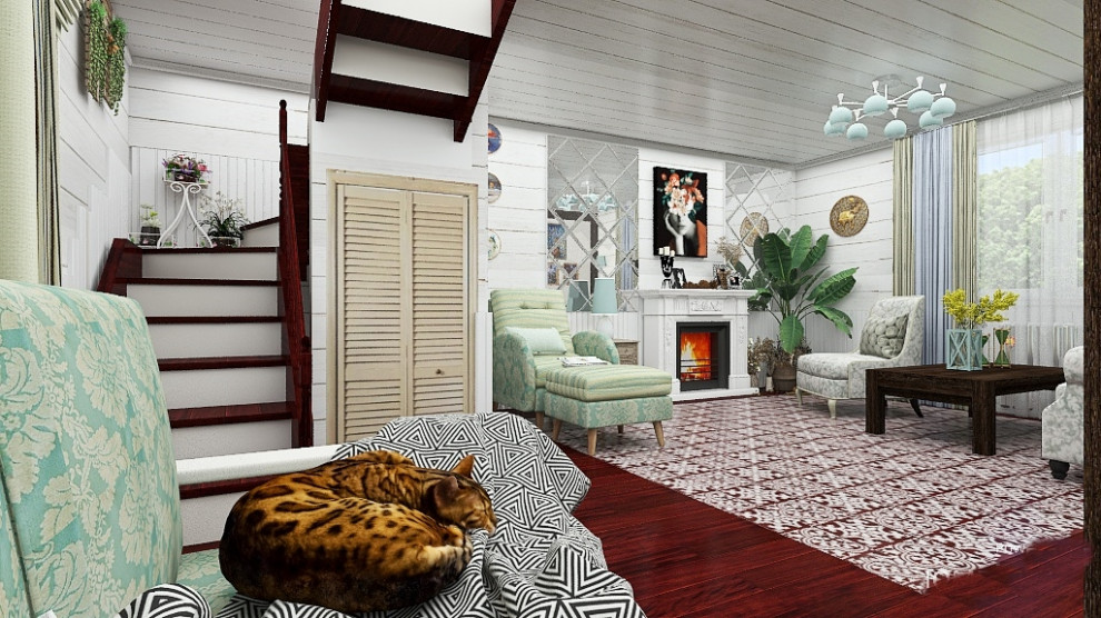 Прованс кухня-гостиная