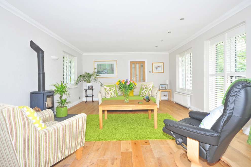 Living room - modern living room idea in Sussex