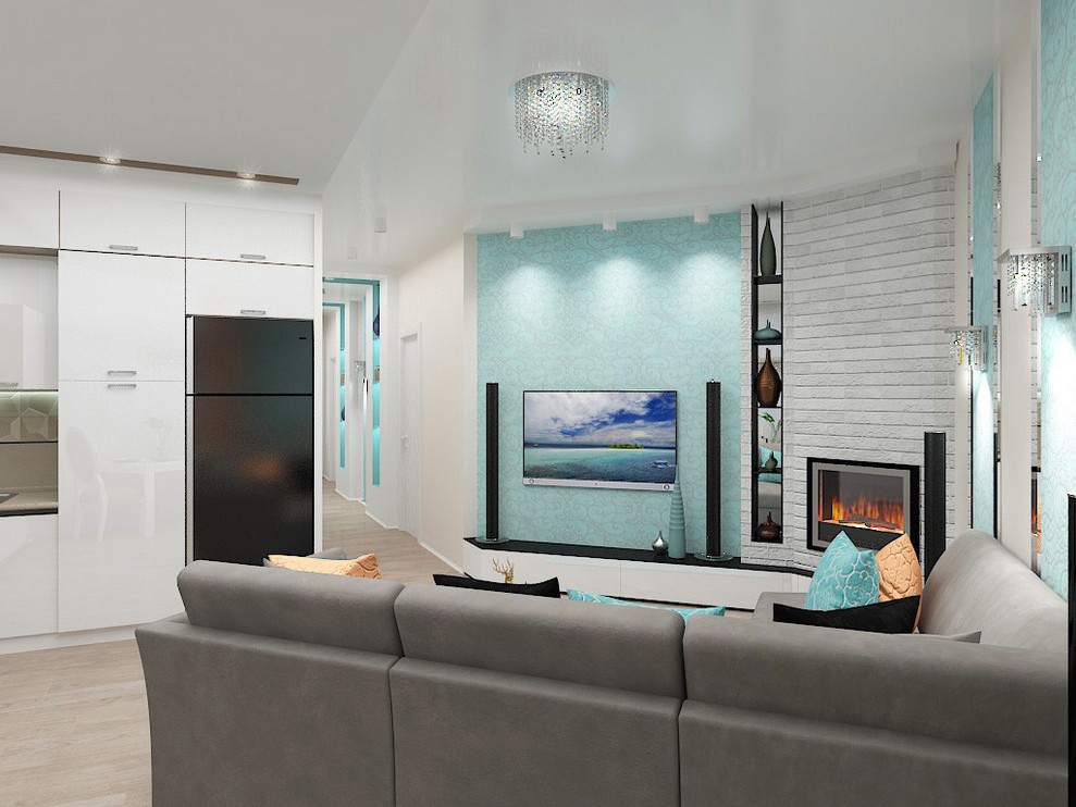 кухня-гостиная в ЖК "Сочи"