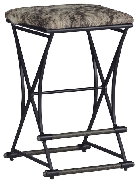 Gabby Shields Hair On Hide Black Counter Stool Bar Gabby Shields Hair On Hide Black Counter Stool Bar Stools And By