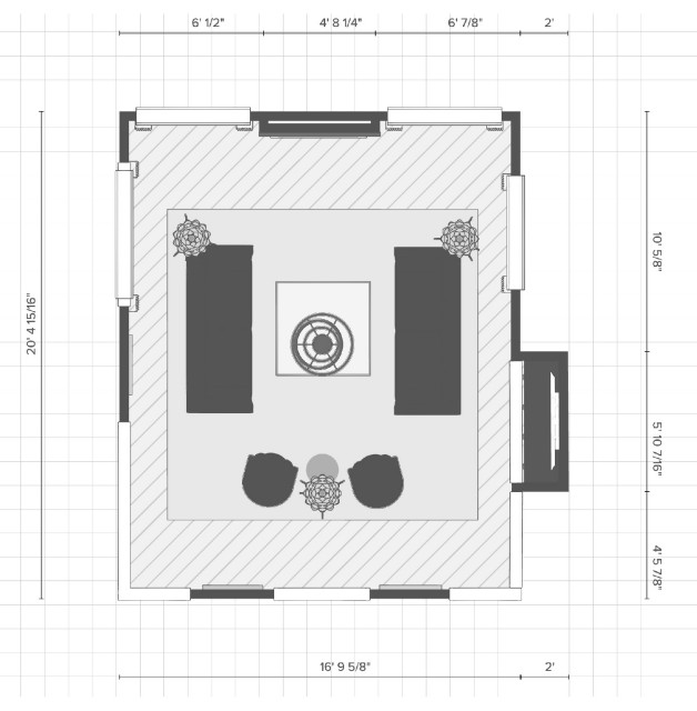 Living Room Floor Plan Modern Living Room Philadelphia by CALEB