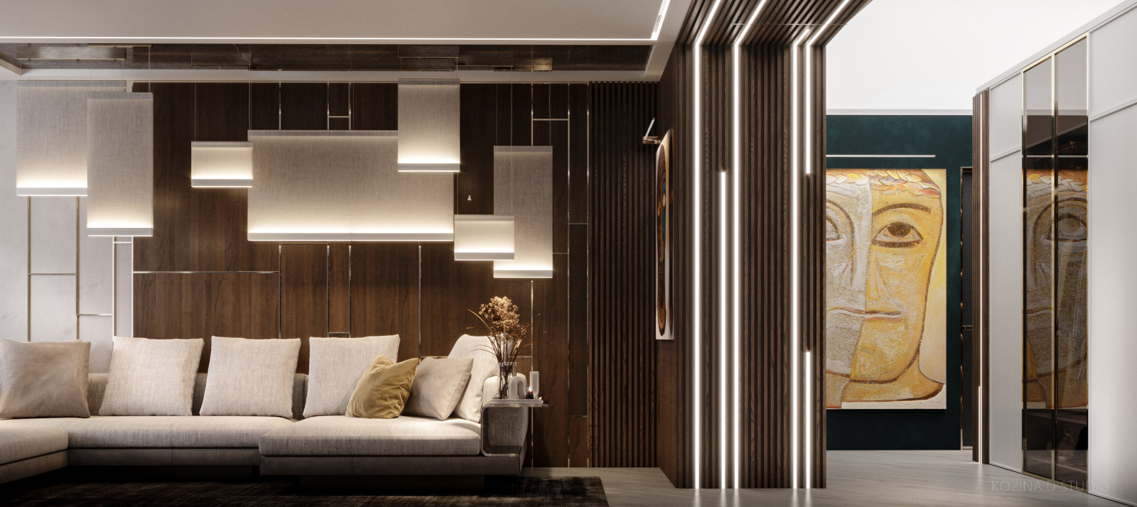 Кухня гостиная из проекта в Санкт-Петербурге