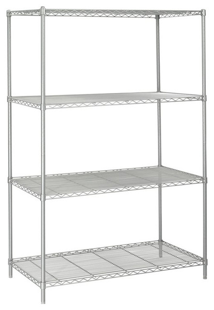 Safco 48"x24" Industrial Wire Shelving in Gray