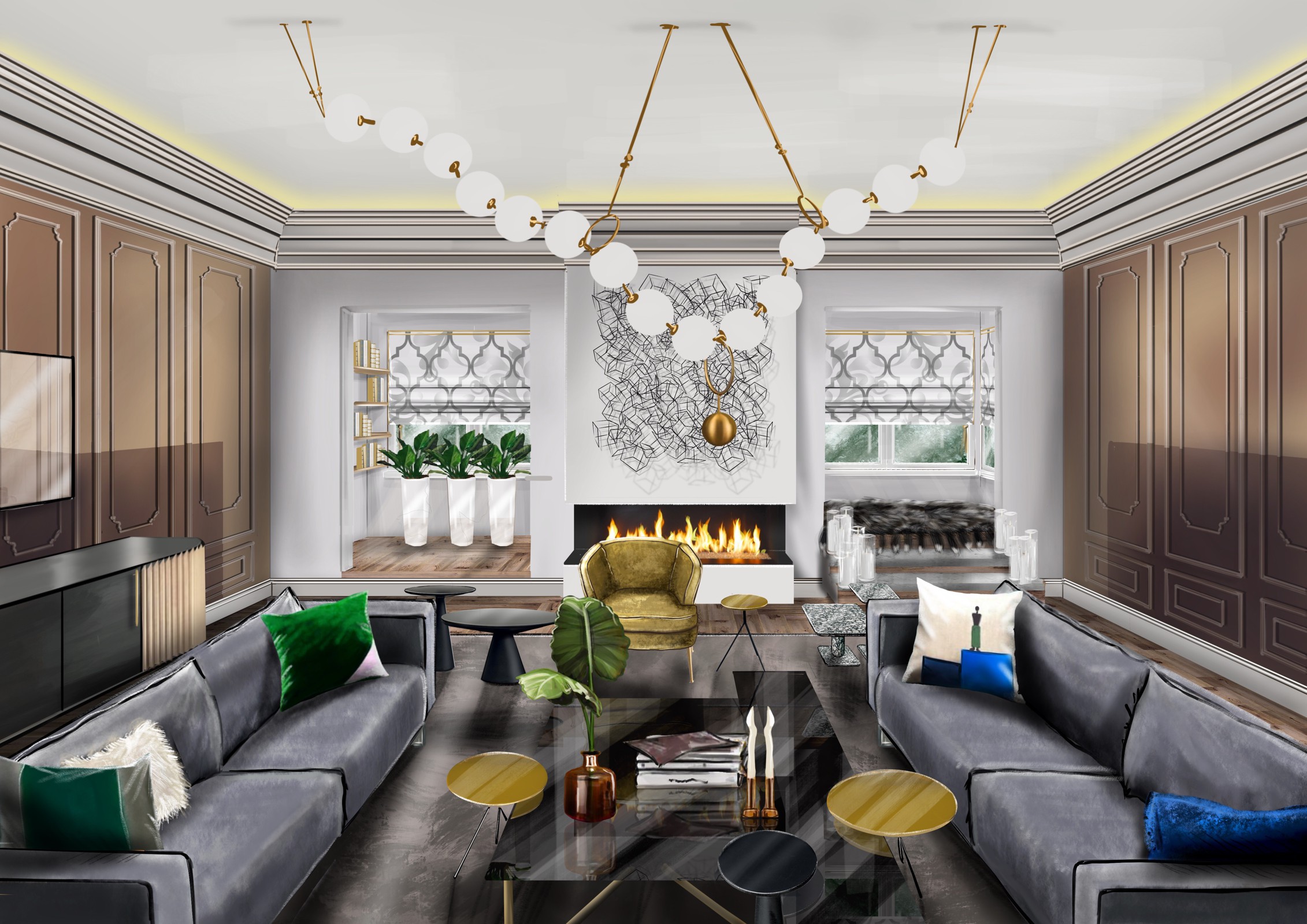 Дизайн решение гостиной-кухни