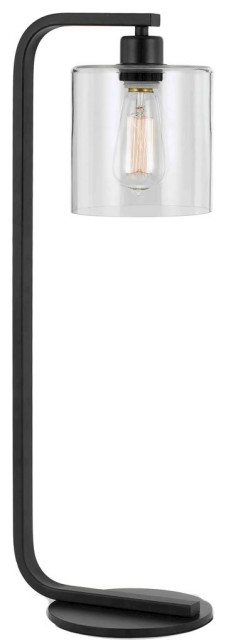 Lowell Table Lamp, 9"x25.5", 1x60W Edison Bulb, Clear Glass Globe