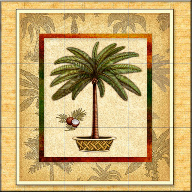 Tile Mural Palm Tree 1 By Dan Morris Tropical Murals Tile Mural Palm Tree 1 By Dan Morris