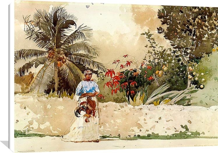 Hurricane Bahamas by Winslow Homer Paper Print Repro