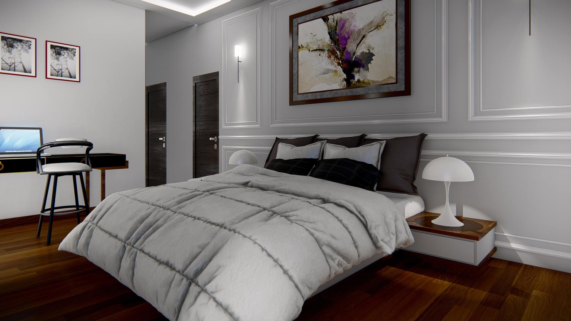 Contemporary Bedroom Interior at Barking