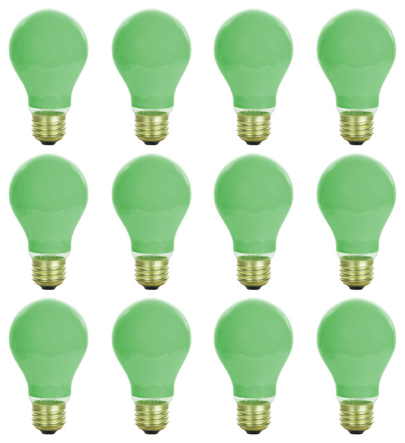 12Pack Sunlite 40 W Ceramic Green Colored Incandescent Light Bulbs