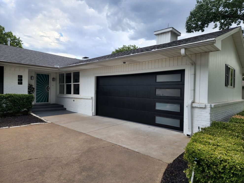 Black Flush Panel Garage Doors Contemporary Garage Dallas by