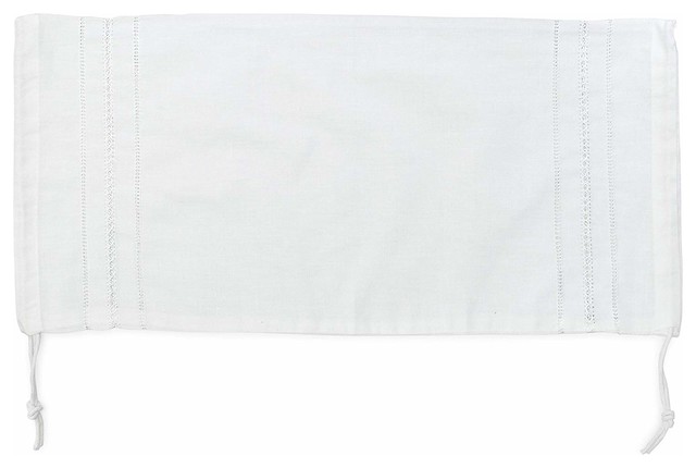 6 X 15 White Linen Neckroll Pillow Cover With Gilucci And