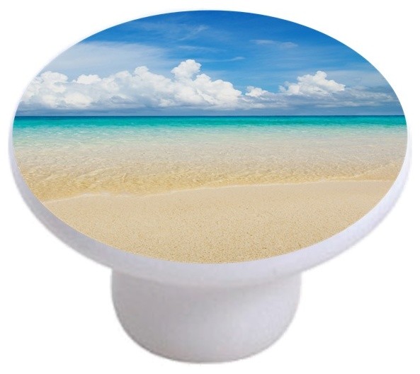 Tropical Sea Beach Ceramic Cabinet Drawer Knob
