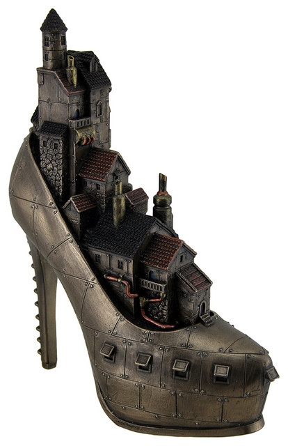 Stiletto Hill Ironopolis Gothic Steampunk City Slipper Statue