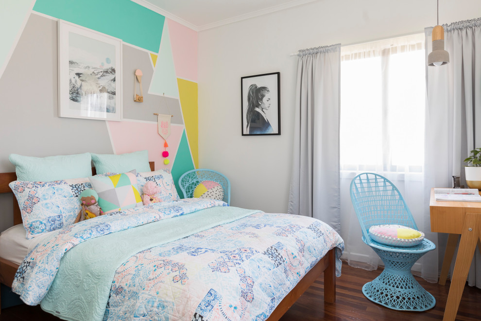 This is an example of a scandinavian teen room for girls in Sunshine Coast.