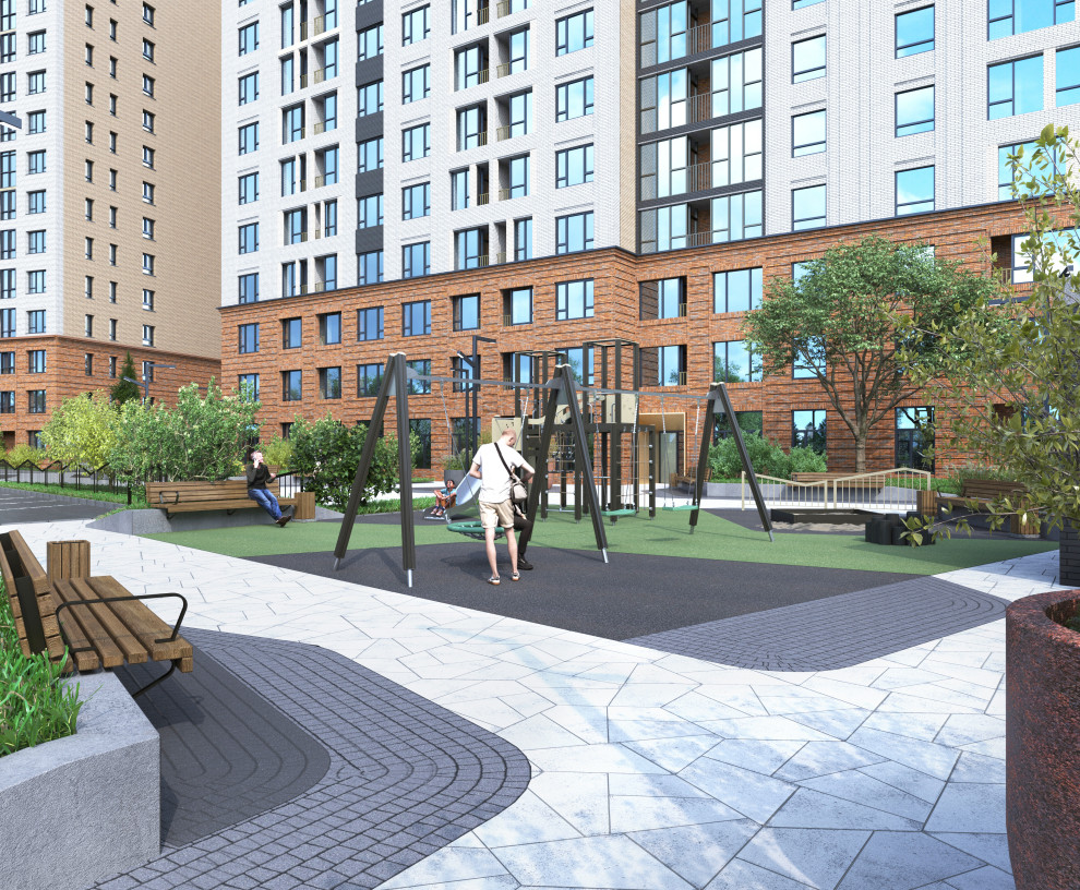 Благоустройство ЖК "НОРМАНДИЯ НЕМАН", СК "СТРИЖИ", Новосибирск