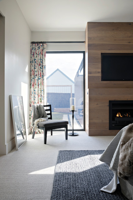 Inspiration for a contemporary bedroom remodel in Melbourne