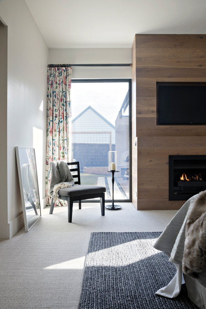 Contemporary bedroom in Melbourne.