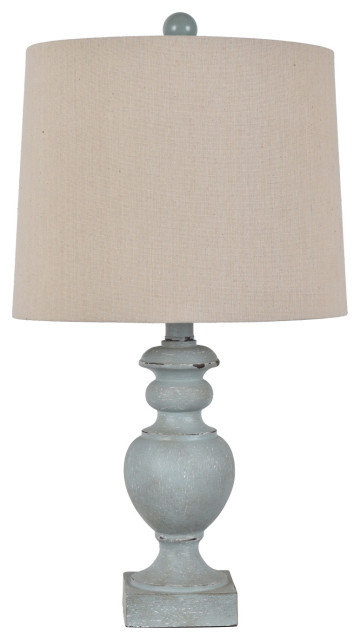 pale blue table lamp