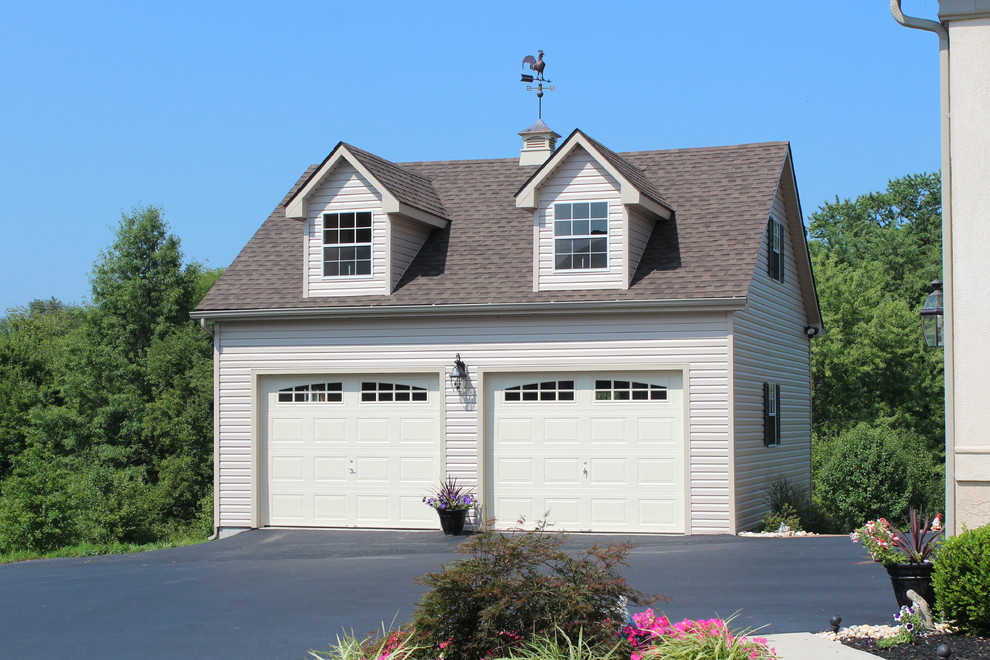 24'x24' Vinyl Two Story Garage with Cape Cod dormers Garage Other